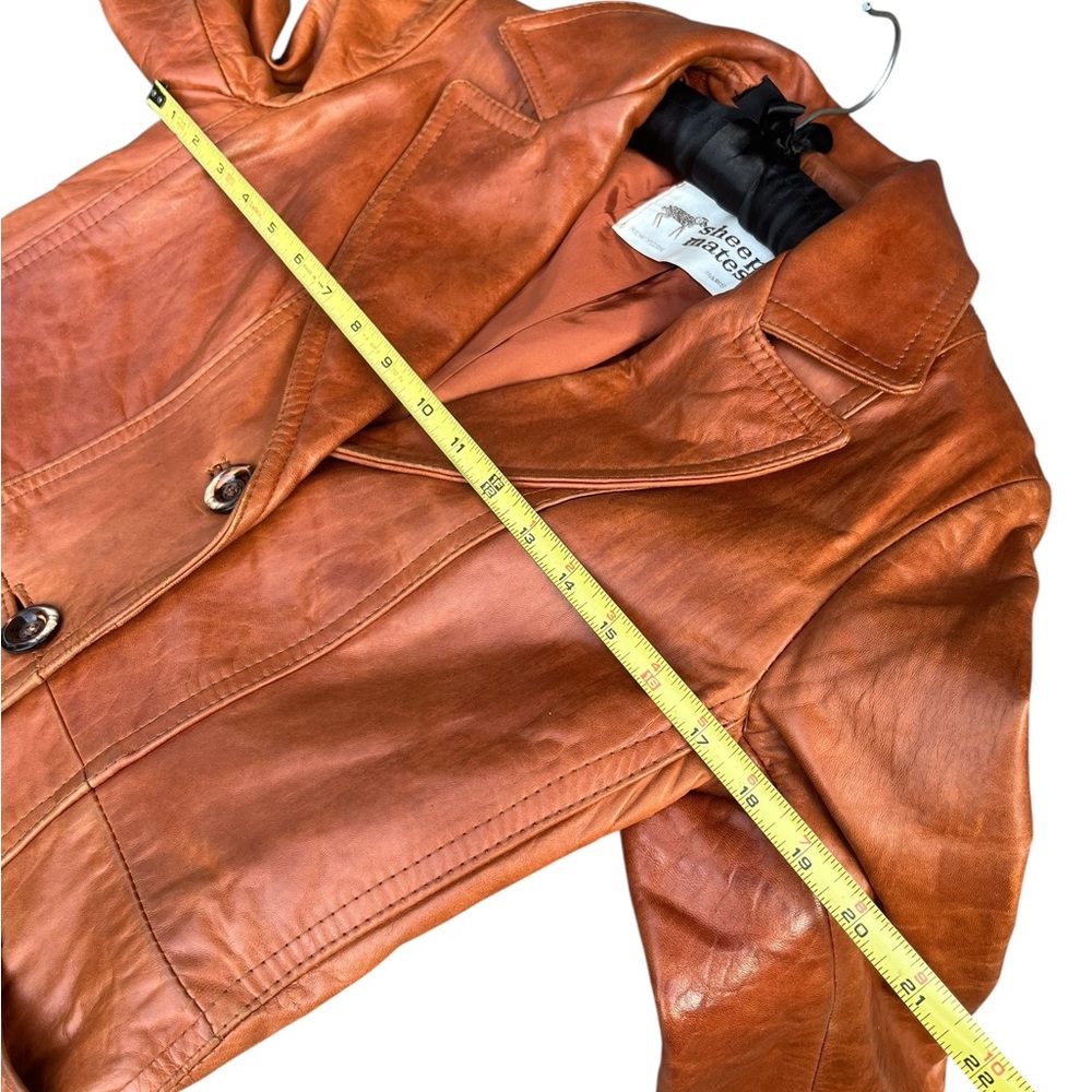 Sheep Mate’s Leather Jacket Vintage 70s Disco retro - Picture 6 of 14